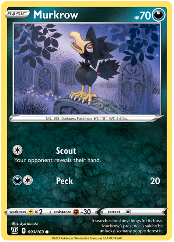Murkrow (093/163) [Sword & Shield: Battle Styles] | Card Merchant Takapuna