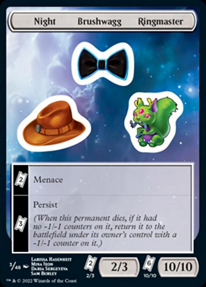 Night Brushwagg Ringmaster [Unfinity Stickers] | Card Merchant Takapuna