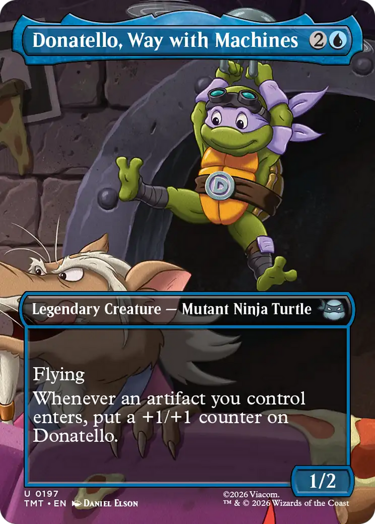 Donatello, Way with Machines (Borderless) [Teenage Mutant Ninja Turtles] | Card Merchant Takapuna