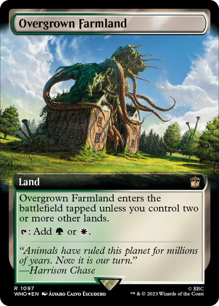 Overgrown Farmland (Extended Art) (Surge Foil) [Doctor Who] | Card Merchant Takapuna