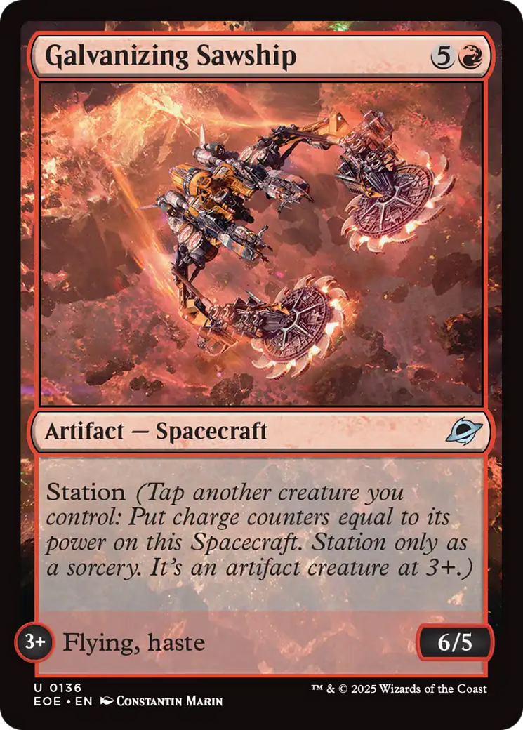 Galvanizing Sawship [Edge of Eternities] | Card Merchant Takapuna