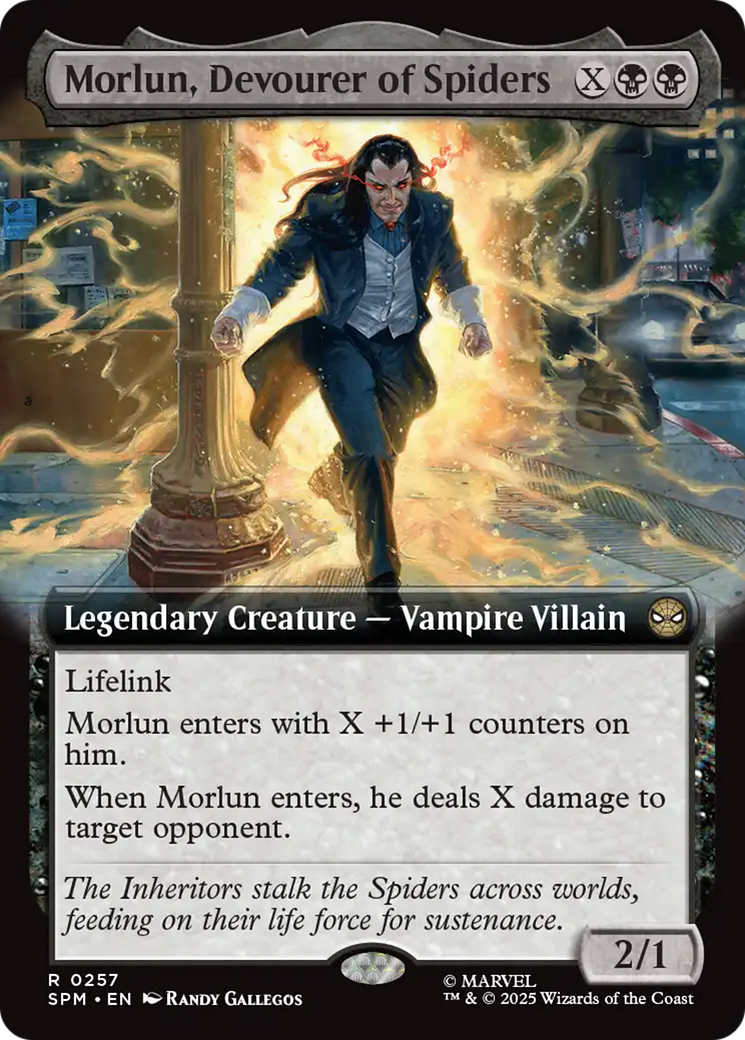 Morlun, Devourer of Spiders (Extended Art) [Marvel's Spider-Man] | Card Merchant Takapuna