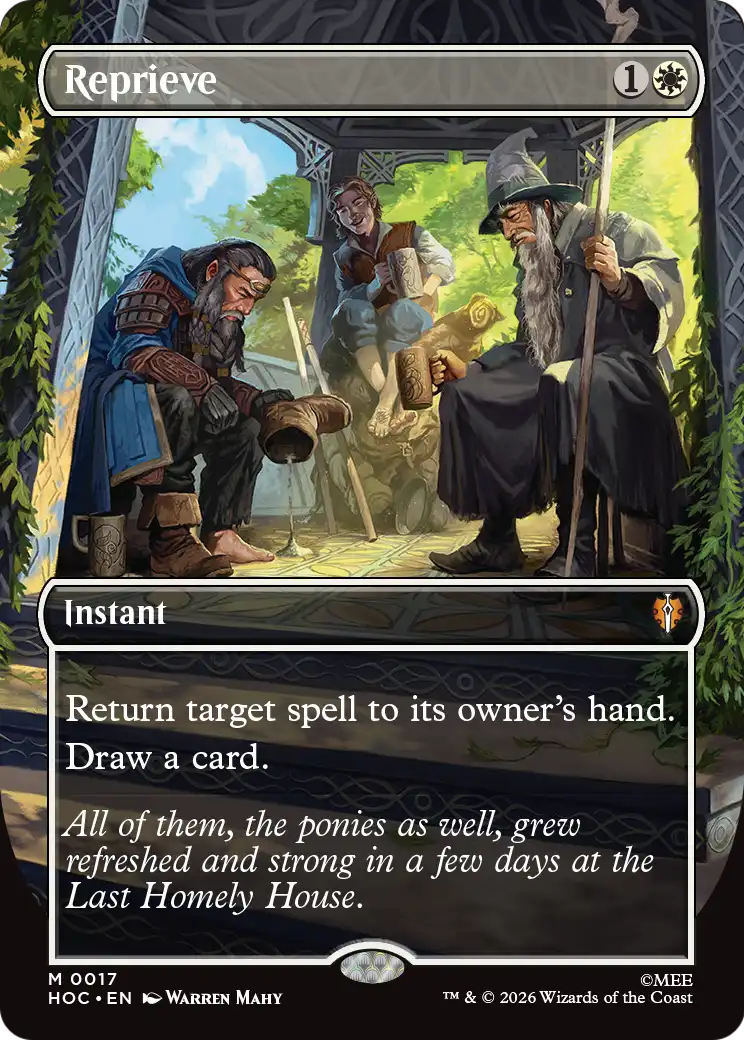 Reprieve (Borderless) [The Hobbit: Eternal-Legal] | Card Merchant Takapuna