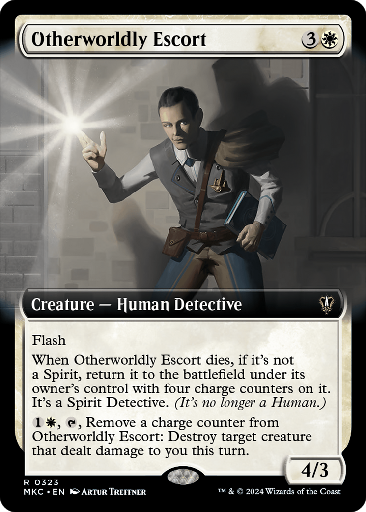 Otherworldly Escort (Extended Art) [Murders at Karlov Manor Commander] | Card Merchant Takapuna