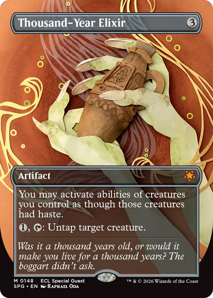 Thousand-Year Elixir (Borderless) [Lorwyn Eclipsed Special Guests] | Card Merchant Takapuna