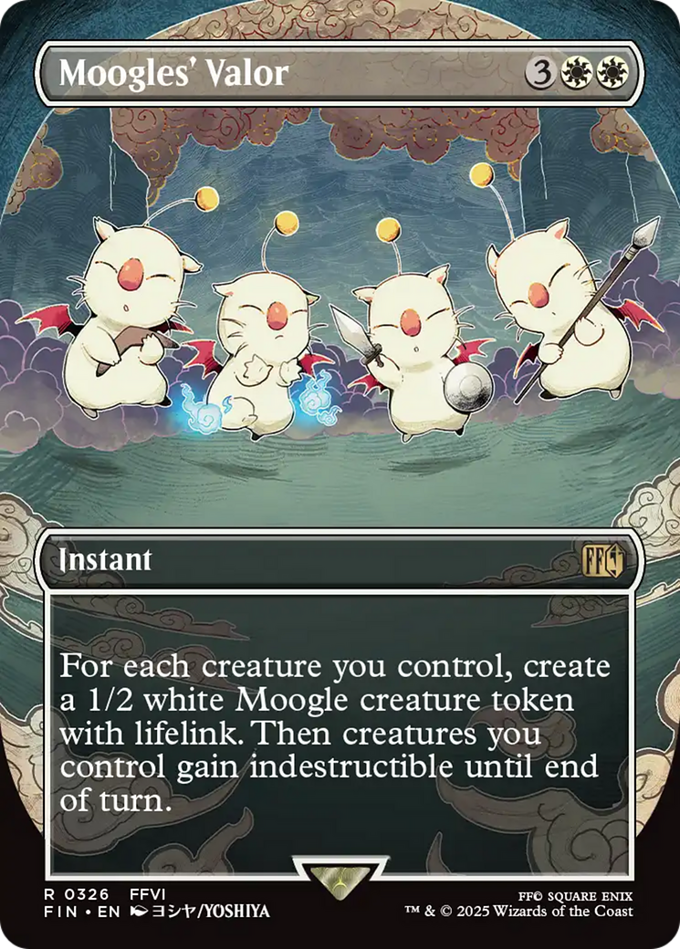 Moogles' Valor (Borderless) [FINAL FANTASY] | Card Merchant Takapuna