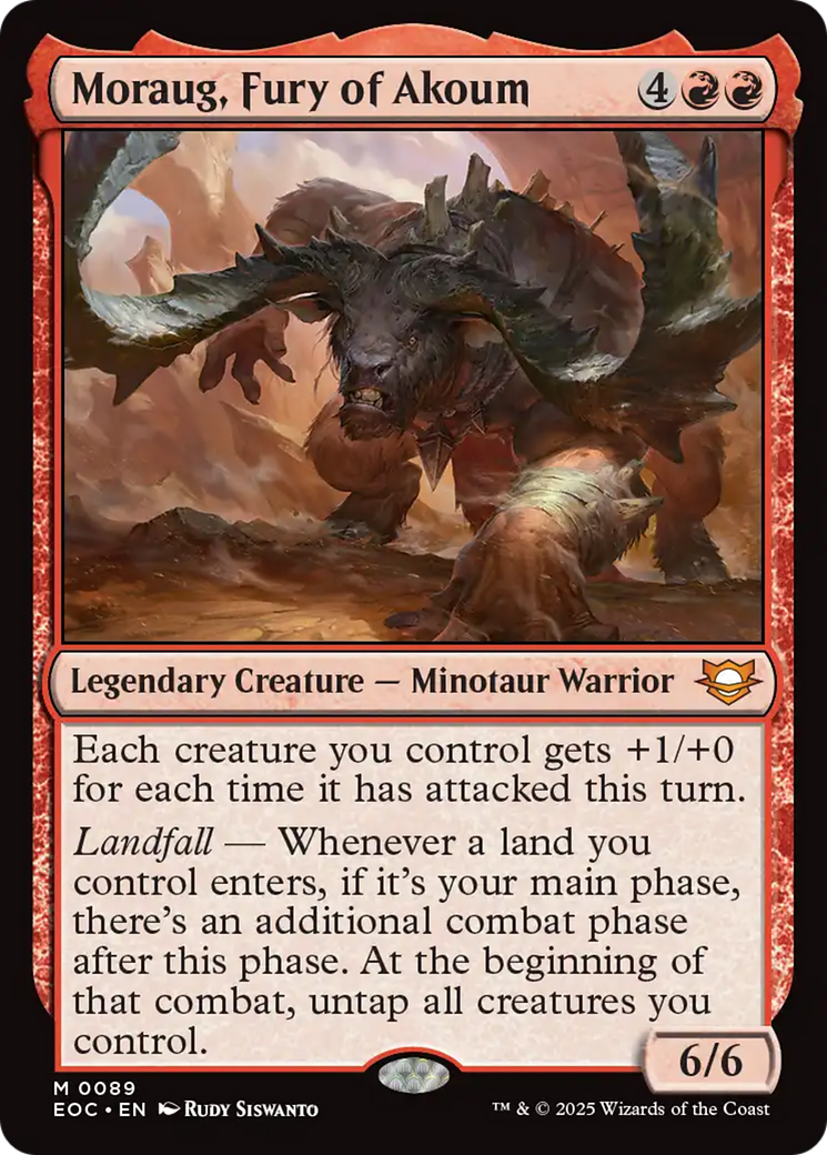 Moraug, Fury of Akoum [Edge of Eternities Commander] | Card Merchant Takapuna