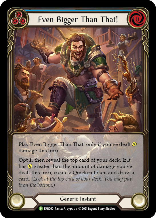 Even Bigger Than That (Blue) [FAB060] (Promo)  Rainbow Foil | Card Merchant Takapuna