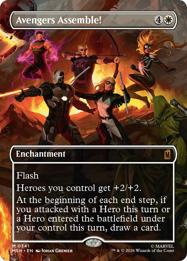 Avengers Assemble! (Borderless) (0341) [Marvel Super Heroes] | Card Merchant Takapuna