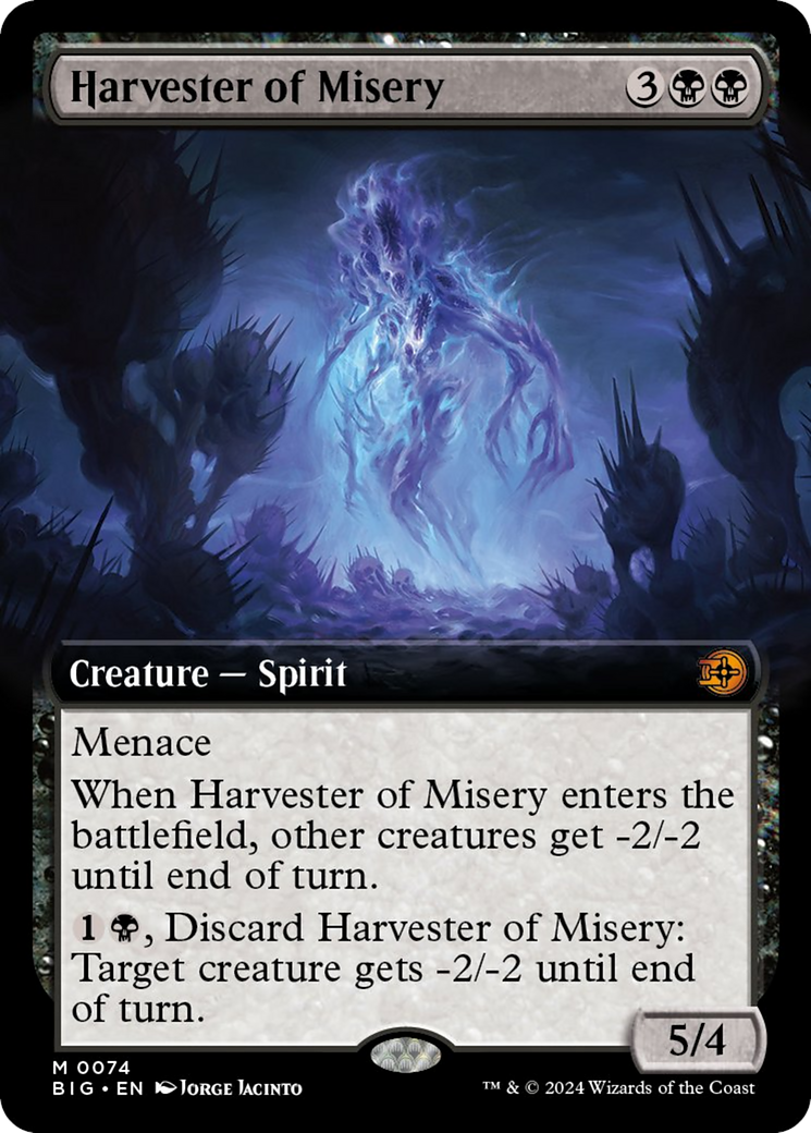 Harvester of Misery (Extended Art) [Outlaws of Thunder Junction: The Big Score] | Card Merchant Takapuna