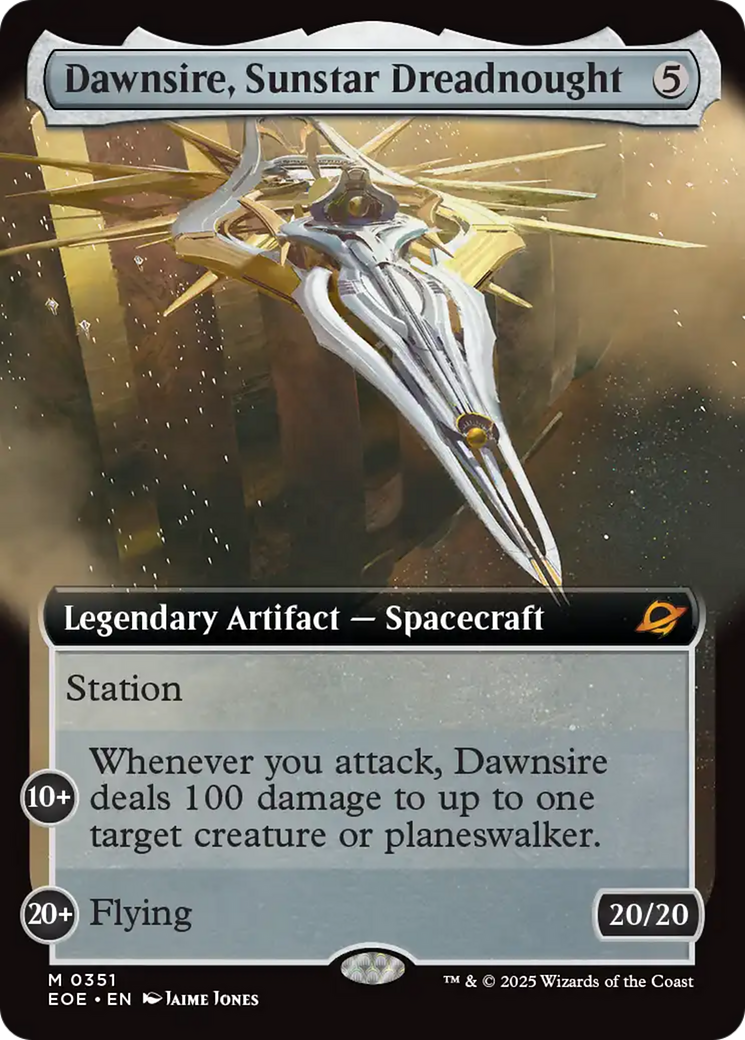 Dawnsire, Sunstar Dreadnought (Extended Art) [Edge of Eternities] | Card Merchant Takapuna