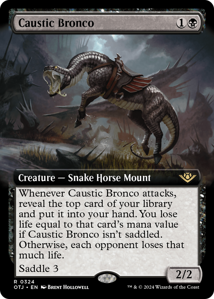 Caustic Bronco (Extended Art) [Outlaws of Thunder Junction] | Card Merchant Takapuna