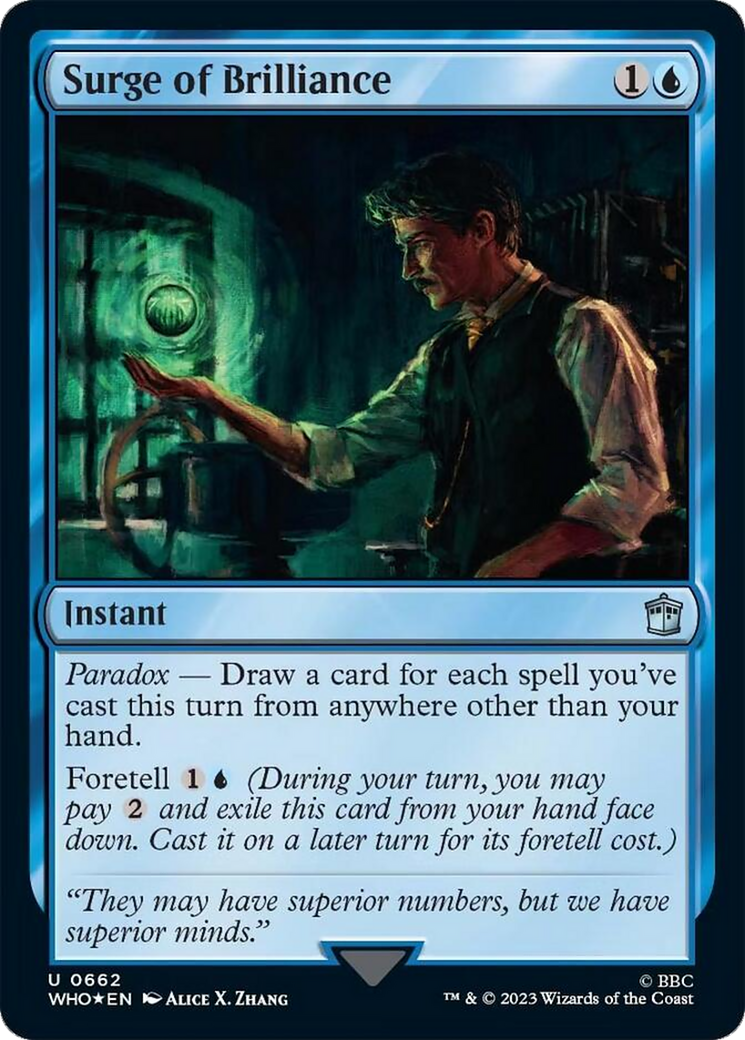 Surge of Brilliance (Surge Foil) [Doctor Who] | Card Merchant Takapuna