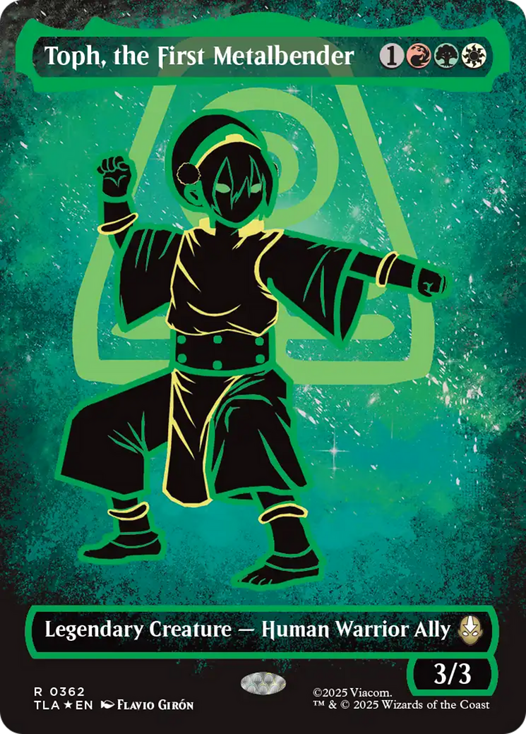 Toph, the First Metalbender (Borderless) (Neon Ink Foil) [Avatar: The Last Airbender] | Card Merchant Takapuna