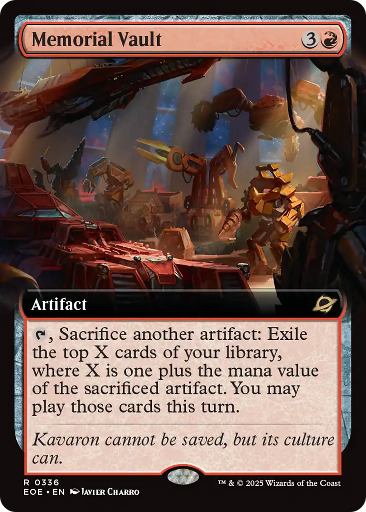 Memorial Vault (Extended Art) [Edge of Eternities] | Card Merchant Takapuna