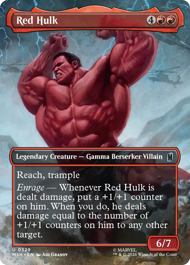 Red Hulk (Borderless) [Marvel Super Heroes] | Card Merchant Takapuna