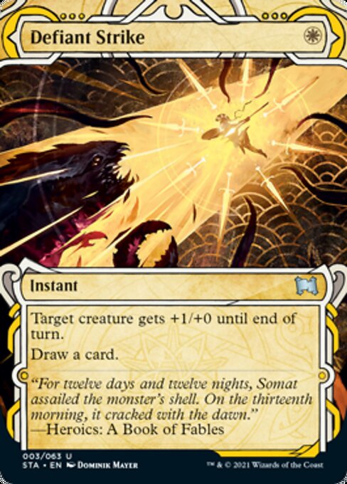 Defiant Strike (Foil Etched) [Strixhaven: Mystical Archive] | Card Merchant Takapuna