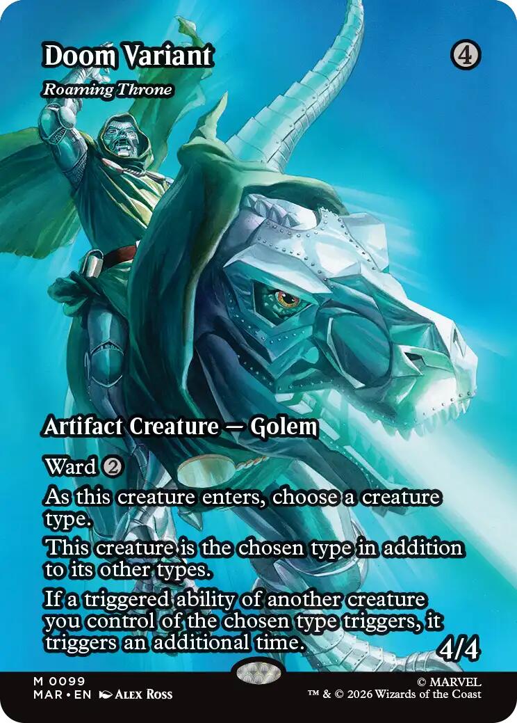 Doom Variant - Roaming Throne (Borderless) [Marvel Universe: Eternal-Legal] | Card Merchant Takapuna