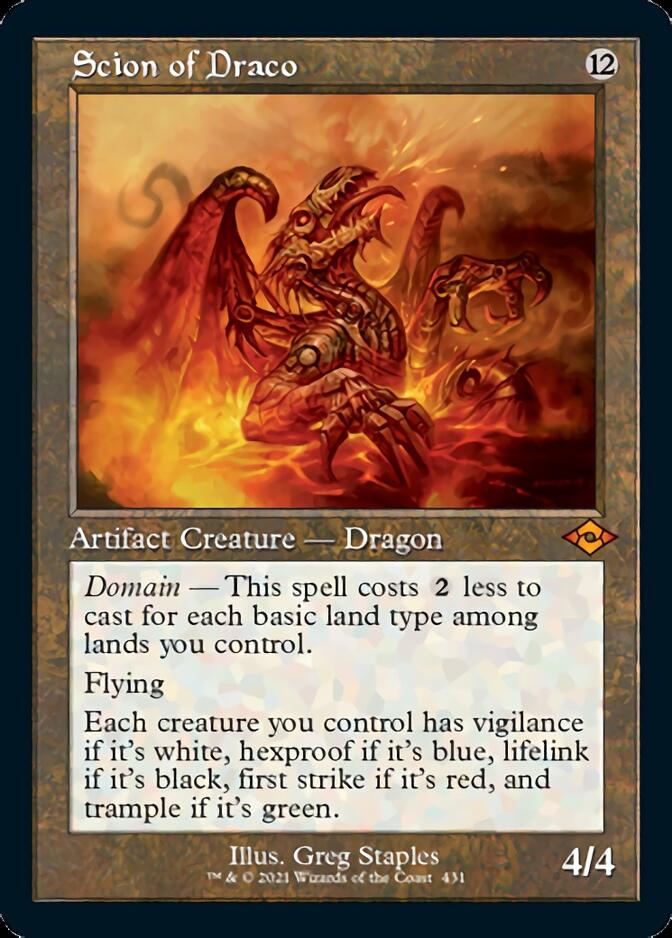 Scion of Draco (Retro Foil Etched) [Modern Horizons 2] | Card Merchant Takapuna