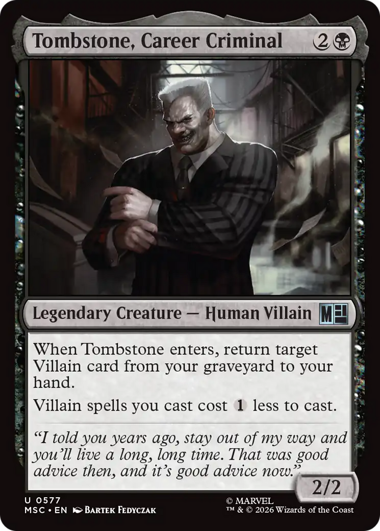 Tombstone, Career Criminal [Marvel Super Heroes Commander] | Card Merchant Takapuna