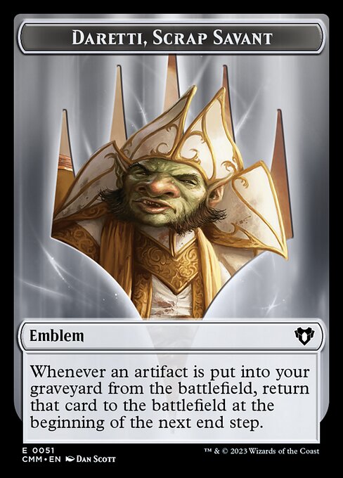 Servo // Emblem - Daretti, Scrap Savant Double-Sided Token [Commander Masters Tokens] | Card Merchant Takapuna