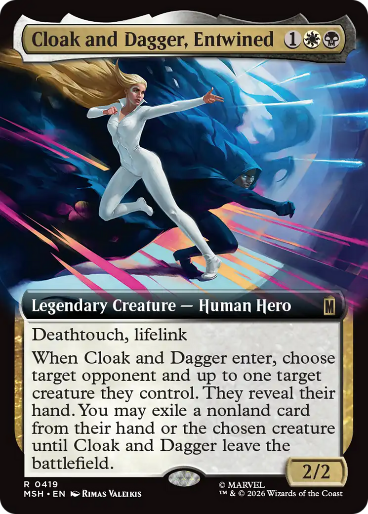 Cloak and Dagger, Entwined (Extended Art) [Marvel Super Heroes] | Card Merchant Takapuna