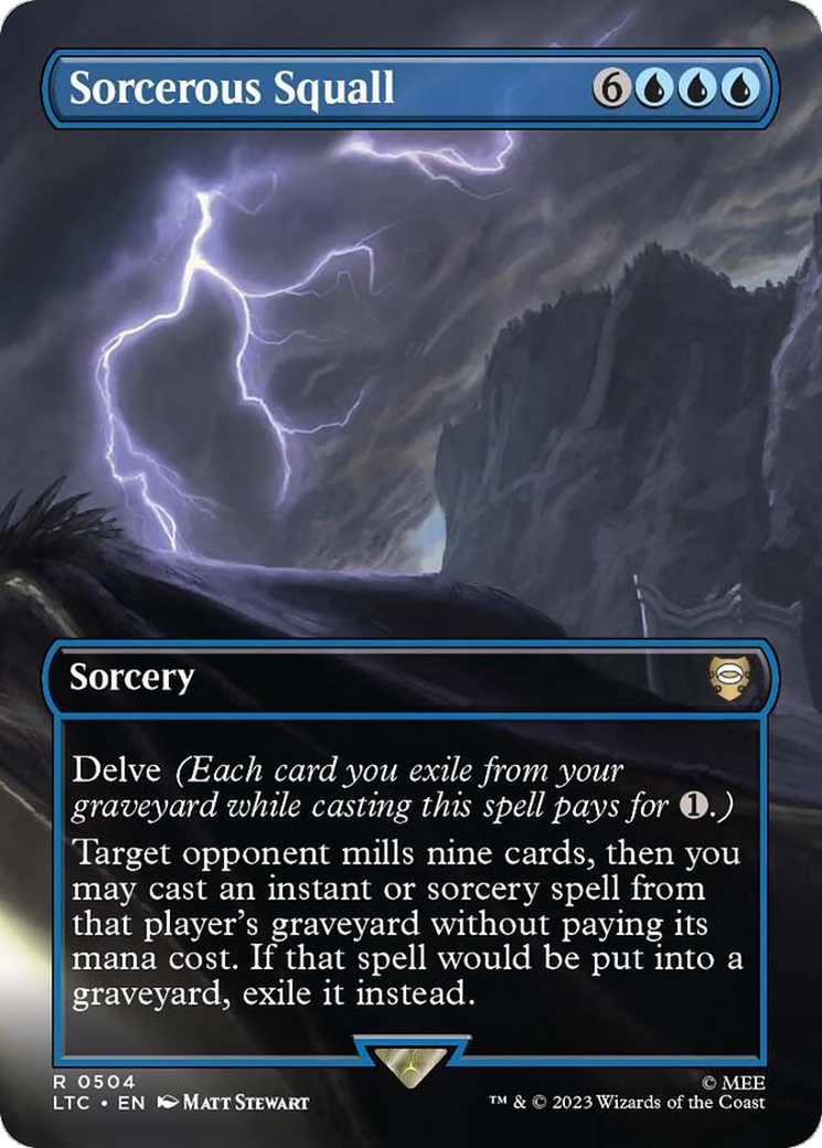 Sorcerous Squall (Borderless) [The Lord of the Rings: Tales of Middle-Earth Commander] | Card Merchant Takapuna