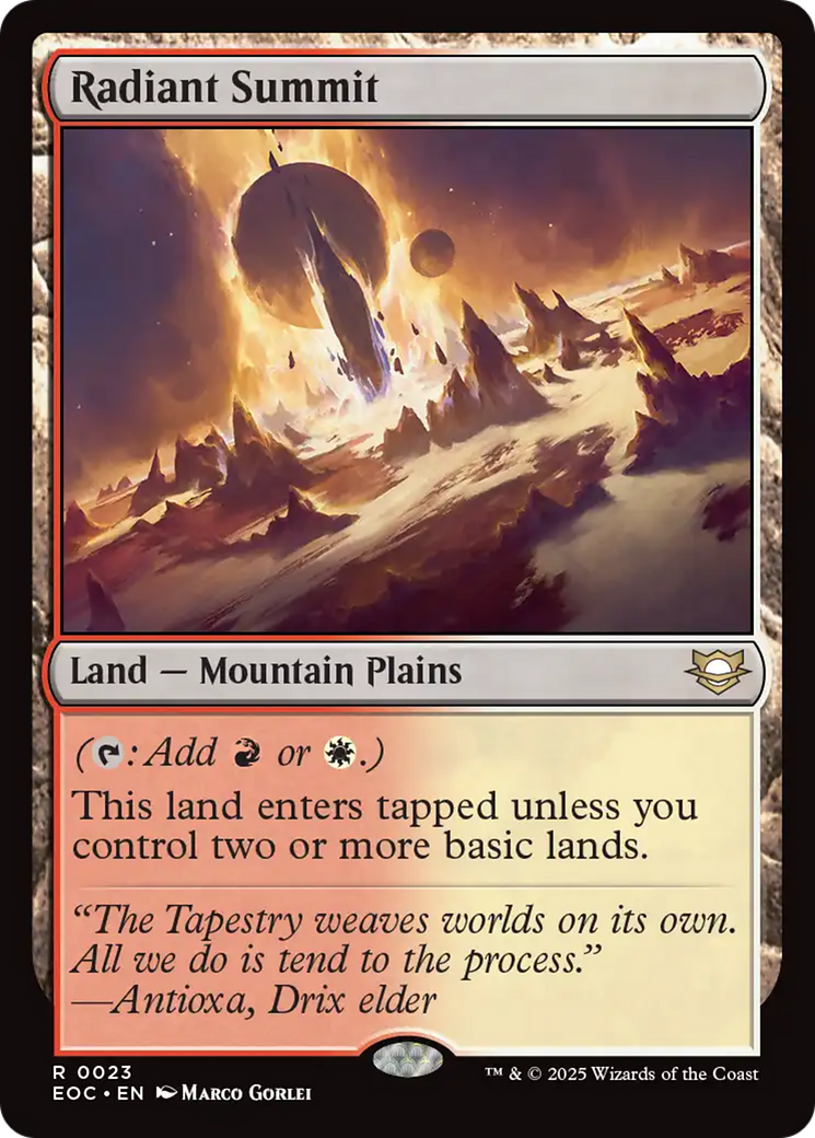 Radiant Summit [Edge of Eternities Commander] | Card Merchant Takapuna