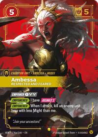Ambessa - Respected and Feared (Alternate Art) [Vendetta]