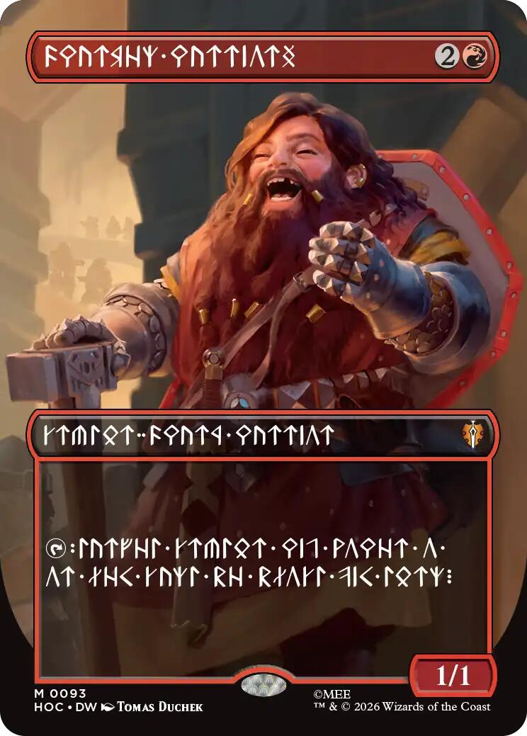 Dwarven Warriors (Borderless) (Dwarvish) [The Hobbit: Eternal-Legal] | Card Merchant Takapuna