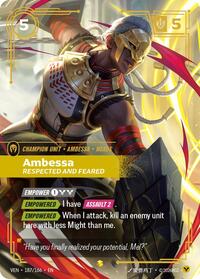 Ambessa - Respected and Feared (Overnumbered) [Vendetta] | Card Merchant Takapuna
