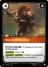 Baccai Witherclaw [Vendetta] | Card Merchant Takapuna