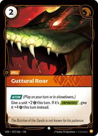 Guttural Roar [Vendetta] | Card Merchant Takapuna