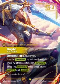 Kayle - Justified (Overnumbered) [Vendetta] | Card Merchant Takapuna