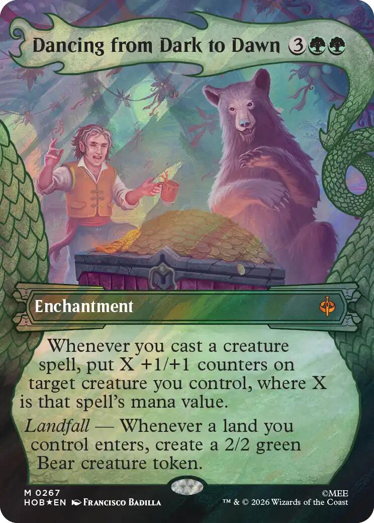 Dancing from Dark to Dawn (Showcase) (Surge Foil) [The Hobbit] | Card Merchant Takapuna