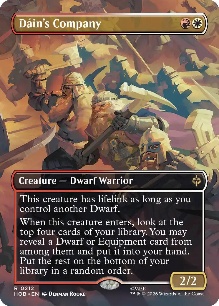 Dain's Company (Borderless) [The Hobbit] | Card Merchant Takapuna