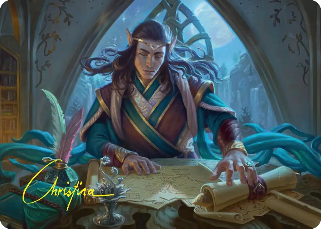 Elrond, Moon-Reader Art Card (Gold-Stamped Signature) [The Hobbit Art Series] | Card Merchant Takapuna