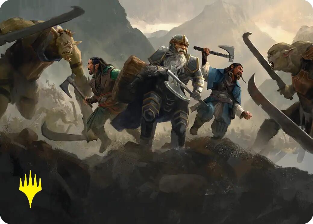 Struggle of Howling Steel Art Card (Gold-Stamped) [The Hobbit Art Series] | Card Merchant Takapuna