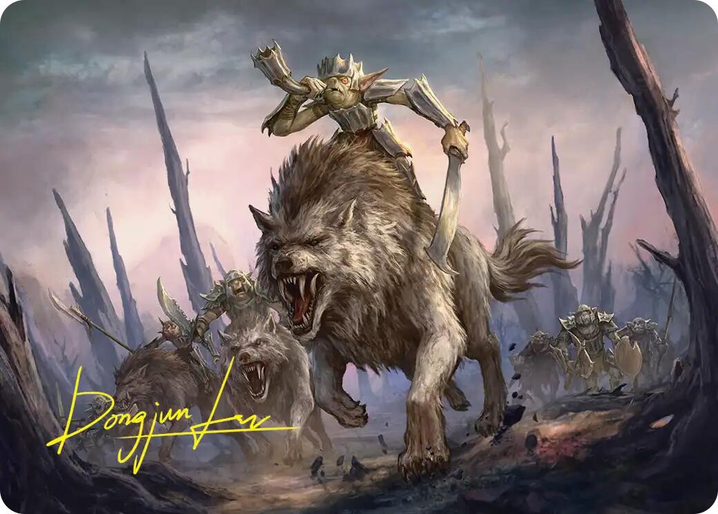 Signal the Onslaught Art Card (Gold-Stamped Signature) [The Hobbit Art Series] | Card Merchant Takapuna