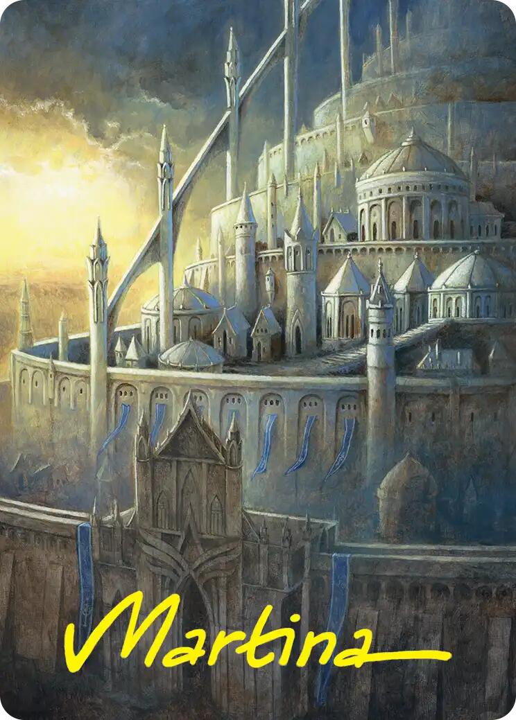 Minas Tirith Art Card (Gold-Stamped Signature) [The Hobbit Art Series] | Card Merchant Takapuna