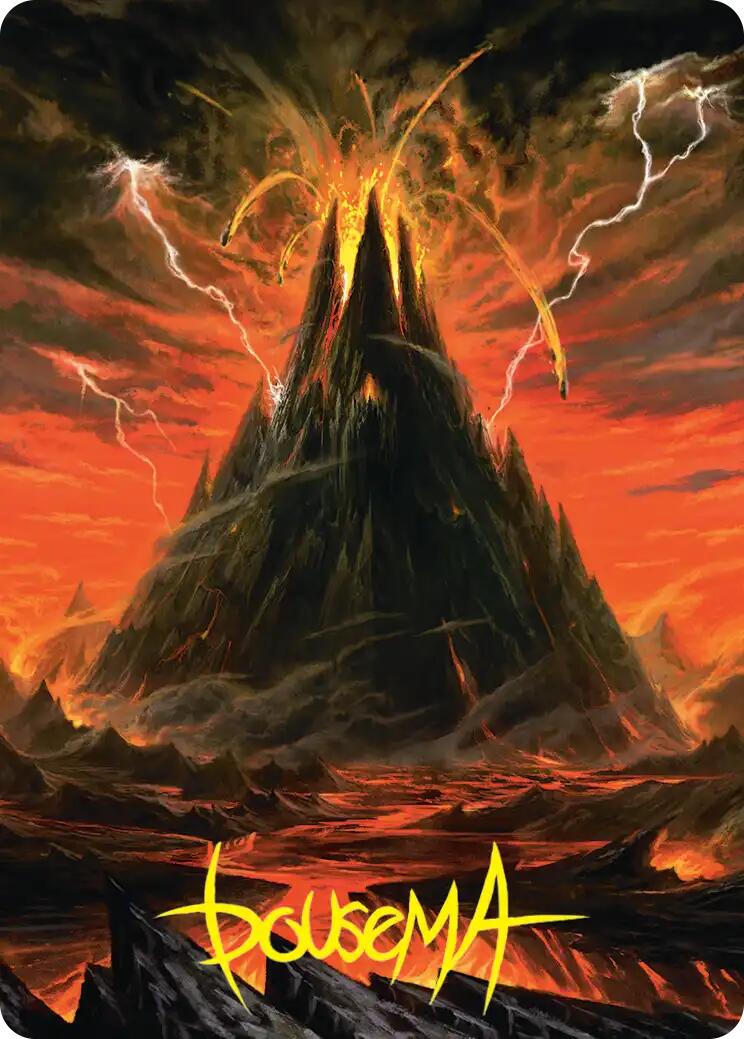 Mount Doom Art Card (Gold-Stamped Signature) [The Hobbit Art Series] | Card Merchant Takapuna