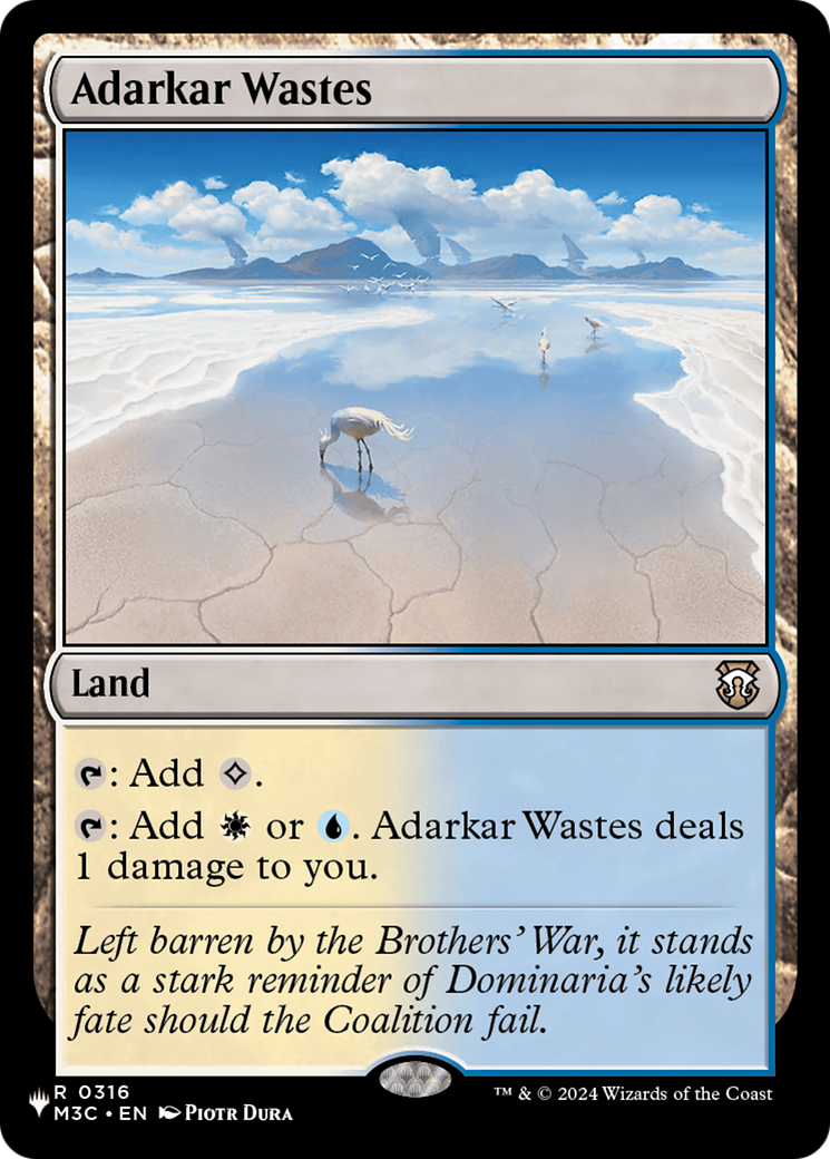 Adarkar Wastes (M3C) [The List] | Card Merchant Takapuna
