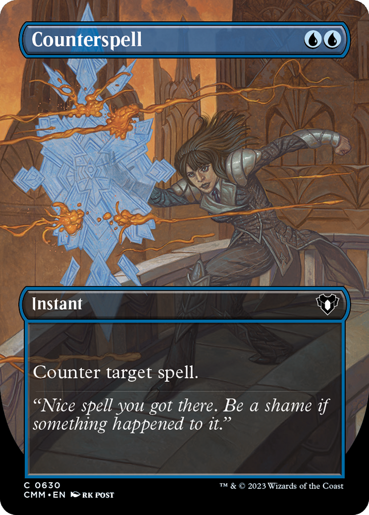 Counterspell (Borderless Alternate Art) [Commander Masters] | Card Merchant Takapuna