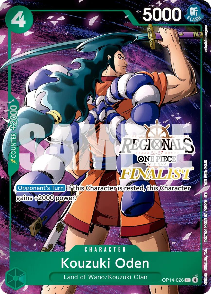 Kouzuki Oden (Regionals Finalist Card Set 26-27 Vol.2) [One Piece Promotion Cards] | Card Merchant Takapuna