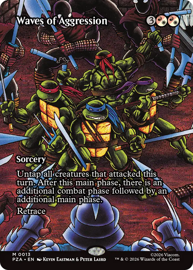 Waves of Aggression (Borderless) [Teenage Mutant Ninja Turtles Eternal-Legal] | Card Merchant Takapuna
