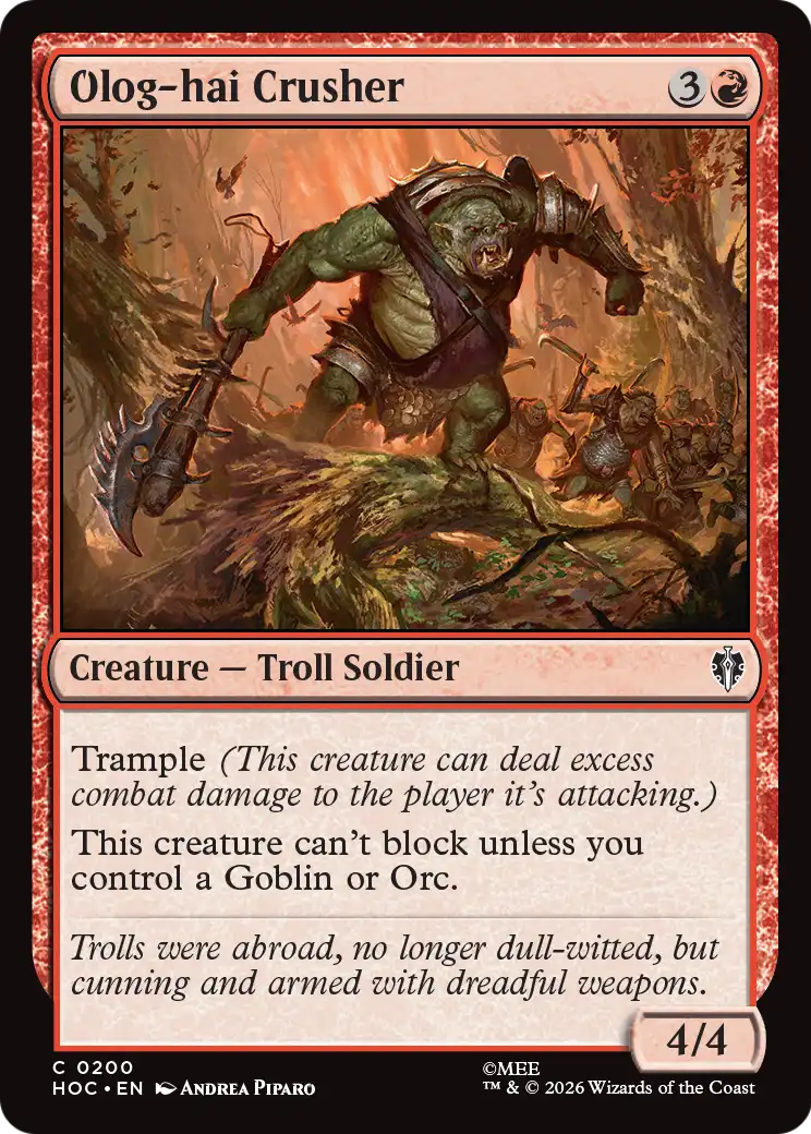 Olog-hai Crusher [The Hobbit: Eternal-Legal] | Card Merchant Takapuna
