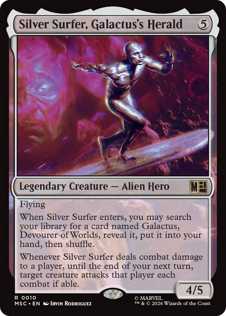 Silver Surfer, Galactus's Herald (Surge Foil) [Marvel Super Heroes Commander] | Card Merchant Takapuna