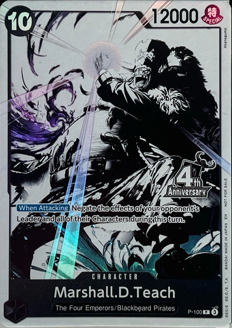 Marshall.D.Teach (4th Anniversary Treasure Campaign Pack) [One Piece Promotion Cards] | Card Merchant Takapuna