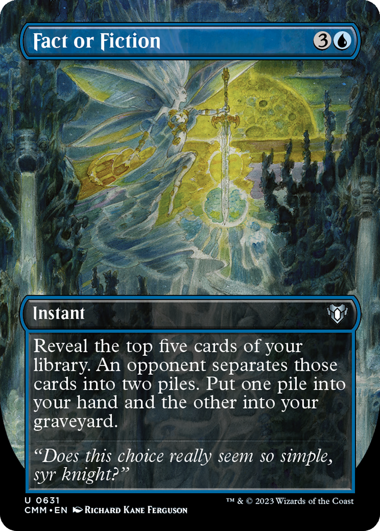 Fact or Fiction (Borderless Alternate Art) [Commander Masters] | Card Merchant Takapuna