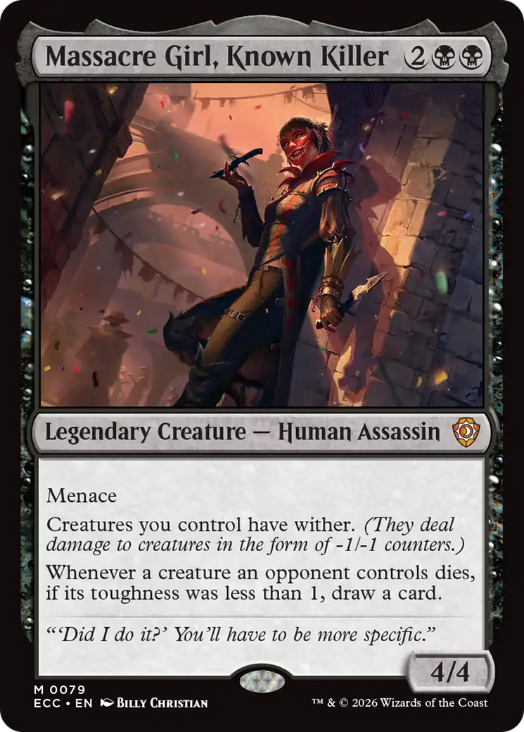 Massacre Girl, Known Killer [Lorwyn Eclipsed Commander] | Card Merchant Takapuna